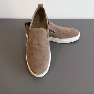 Men’s VINCE Suede Leather Slip On Sneakers - Color Sand, Sz 9M